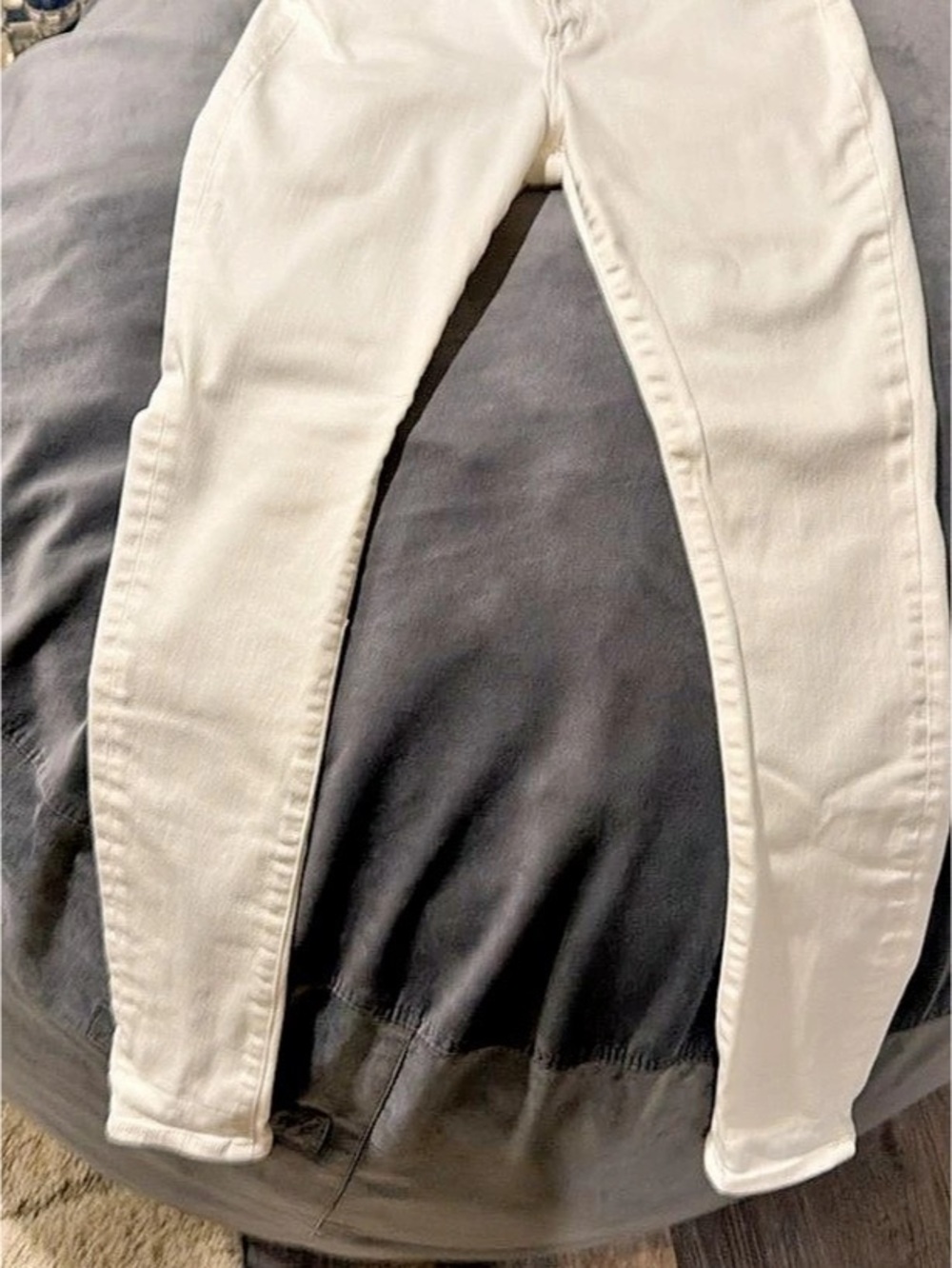 Abercrombie & Fitch Harper Low Rise Super Skinny White Jeans Waist 26